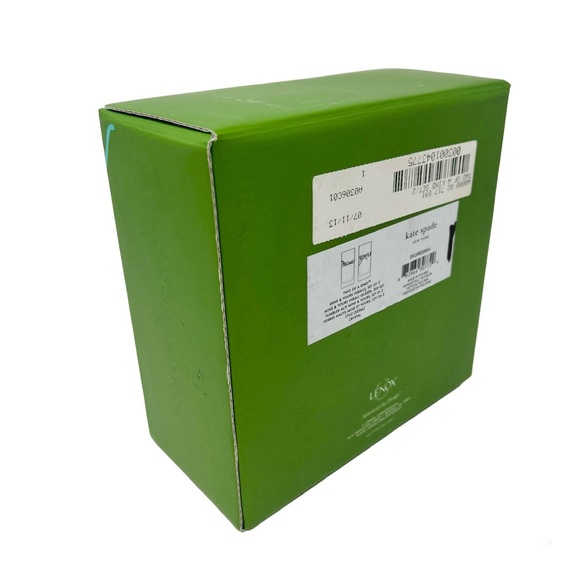 Kate Spade Lenox Crystal Two of a Kind Set of 2 Glasses “Mine” and “Yours” - Picture 3 of 10